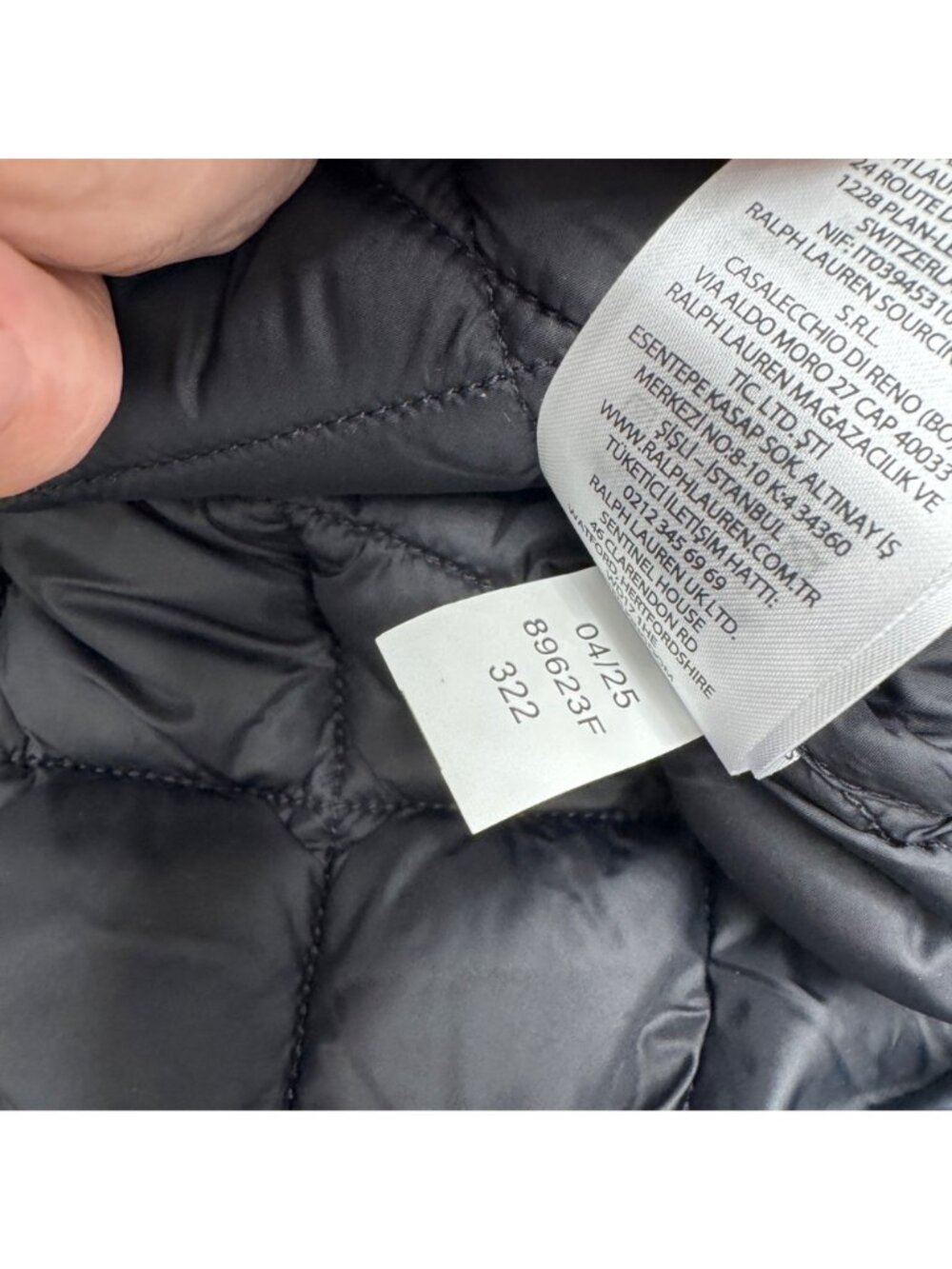 NWT Lauren Ralph Lauren Women's Black Diamond-Quilted Mockneck Jacket, Size XXL - Picture 5 of 9
